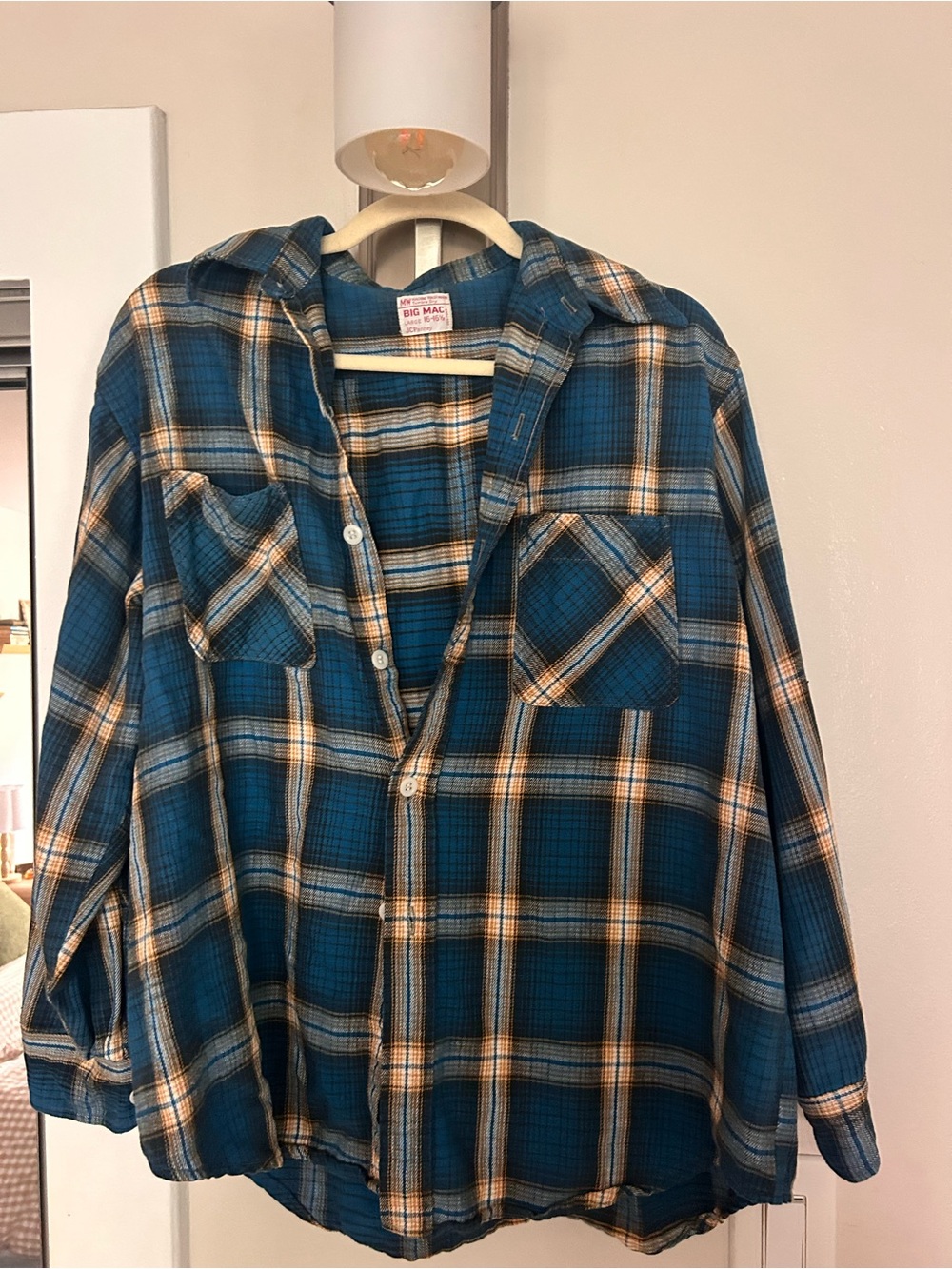 Teal Plaid Flannel Shirt - Men's Relaxed Fit